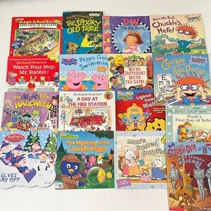16 ASSORTED VINTAGE Y2K CHILDREN’S BOOKS - peppa pig / arthur, pooh, rugrats